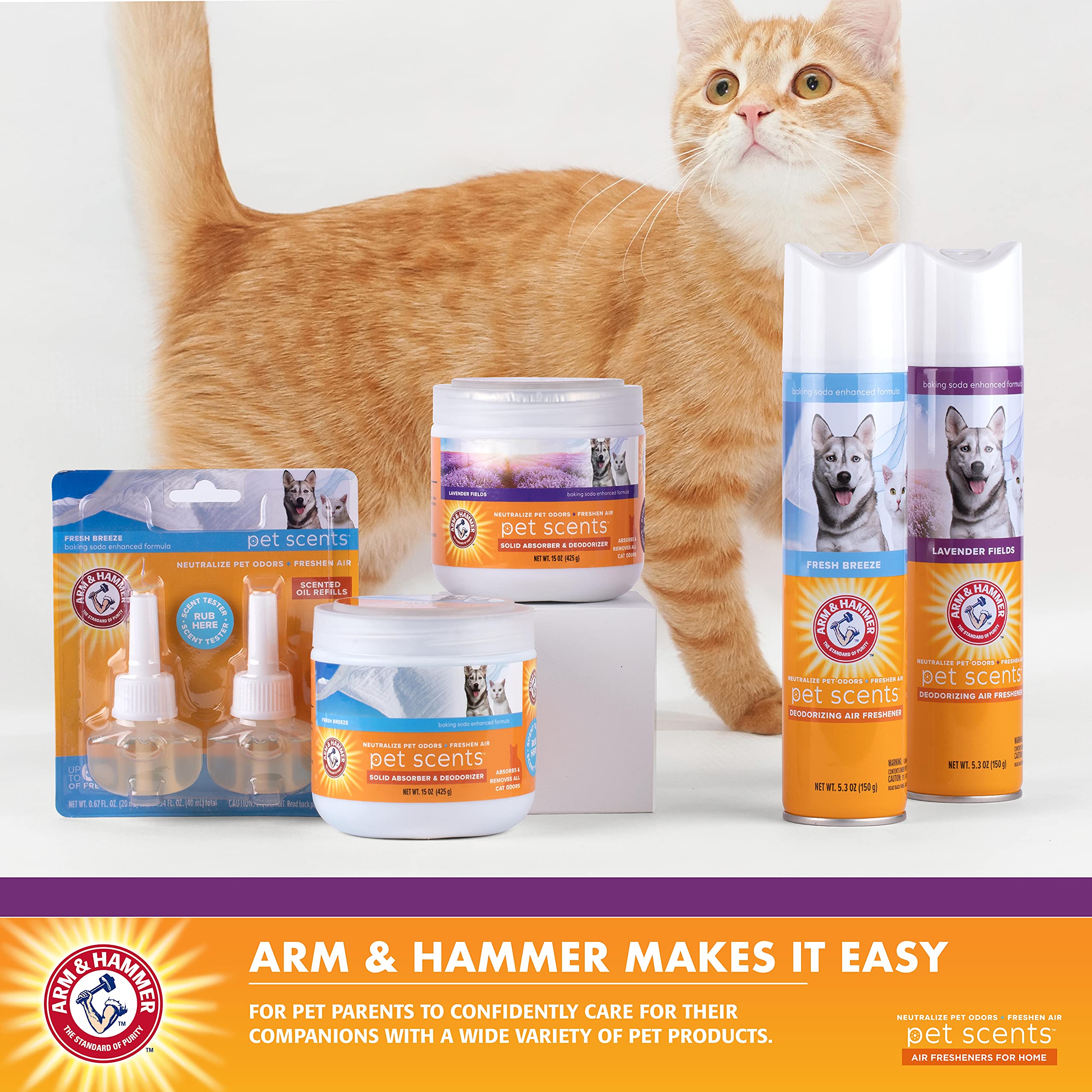 Arm & Hammer For Pets Scents Plug-In Scented Oil Refills In Lavender Fields, 2-Pack | Home Deodorizer For Pet Smells | Room Deod